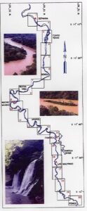 Map of Overlapping Navigation Charts for the Urubamba River